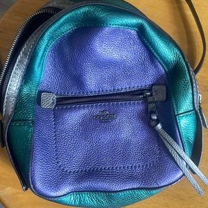 Metallic Coach Mini Backpack